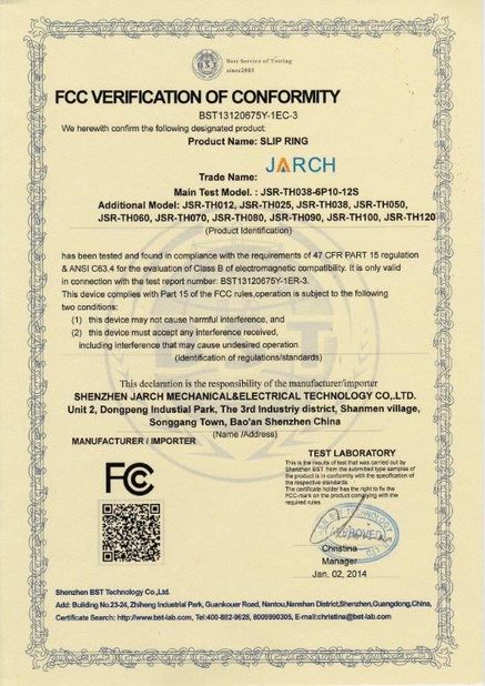 China Shenzhen JARCH Electronics Technology Co,.Ltd. certificaten